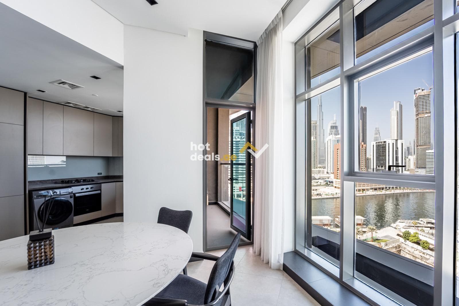 Canal and Burj Khalifa View | Modern furnishing